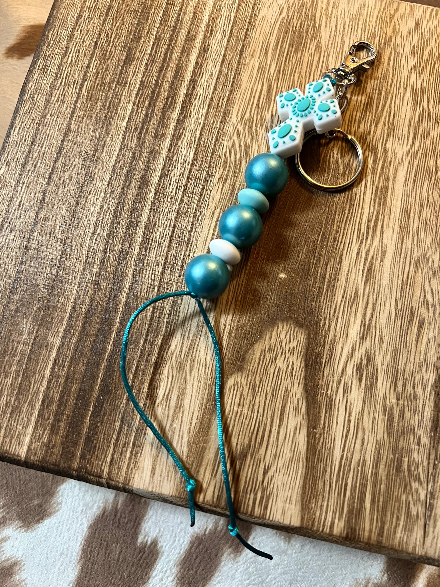 Turquoise and White Cross