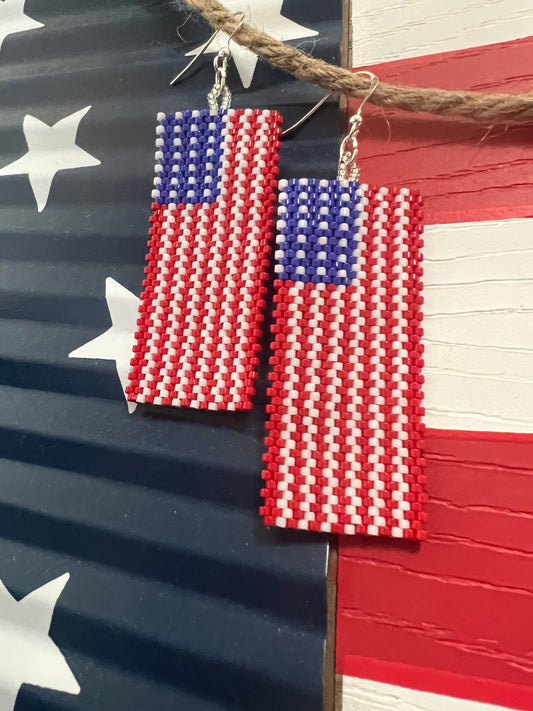 US Flag Earrings