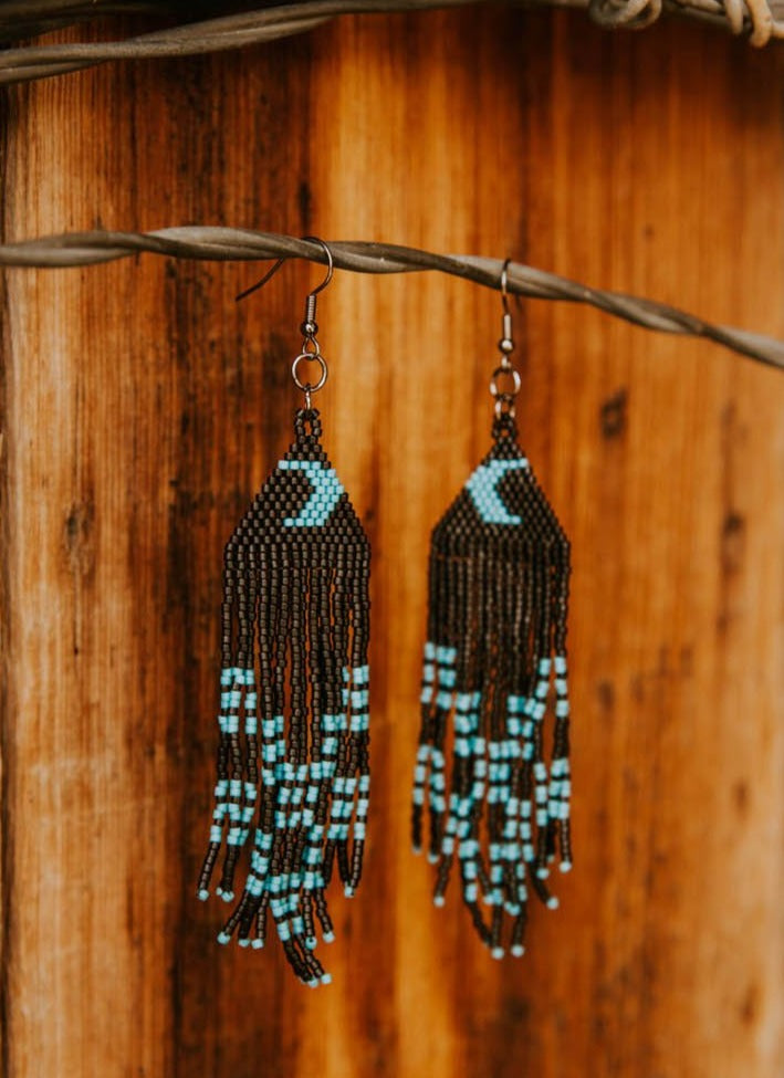 Blue Moon Fringe Earrings