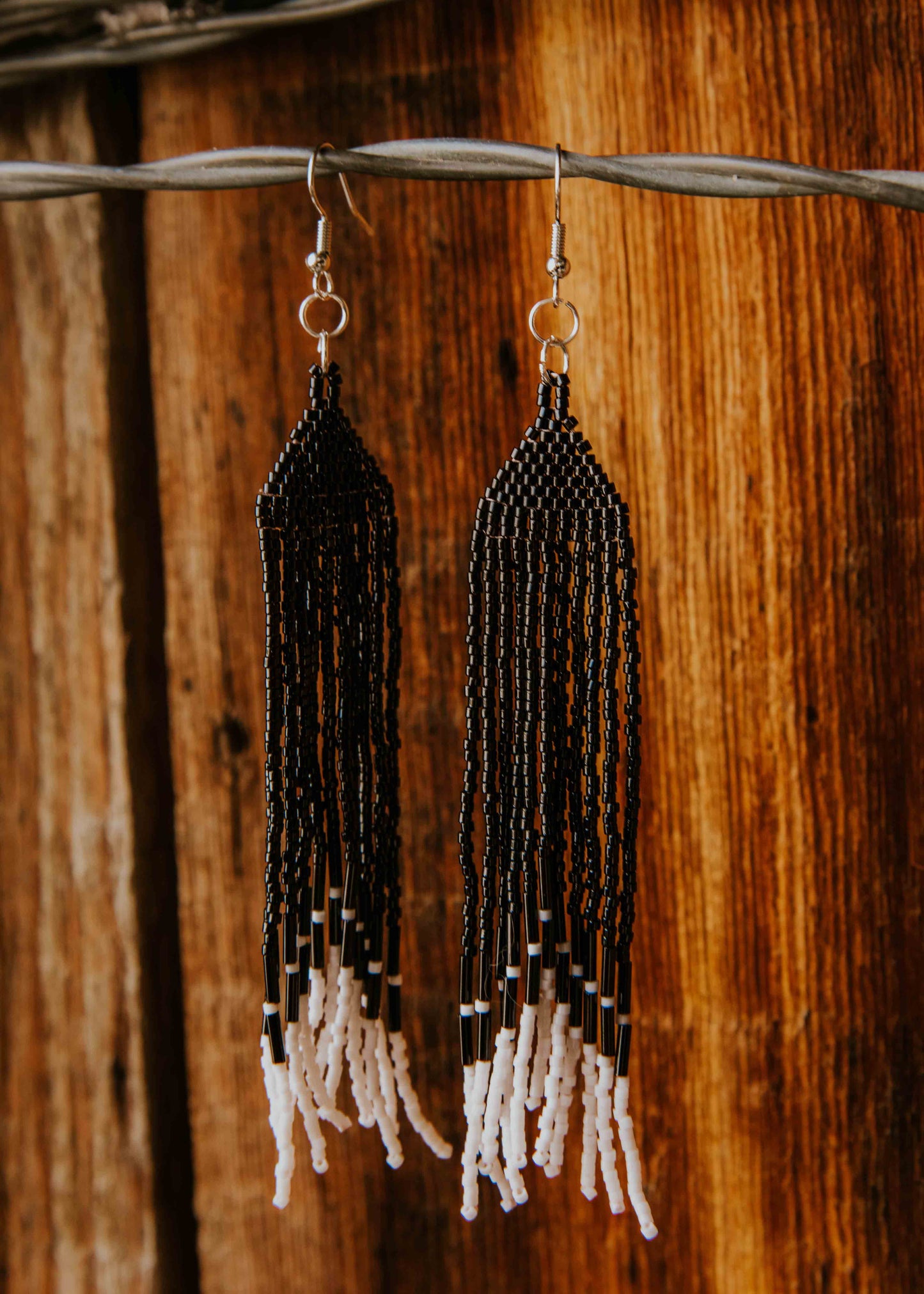 Tuxedo Fringe Earrings