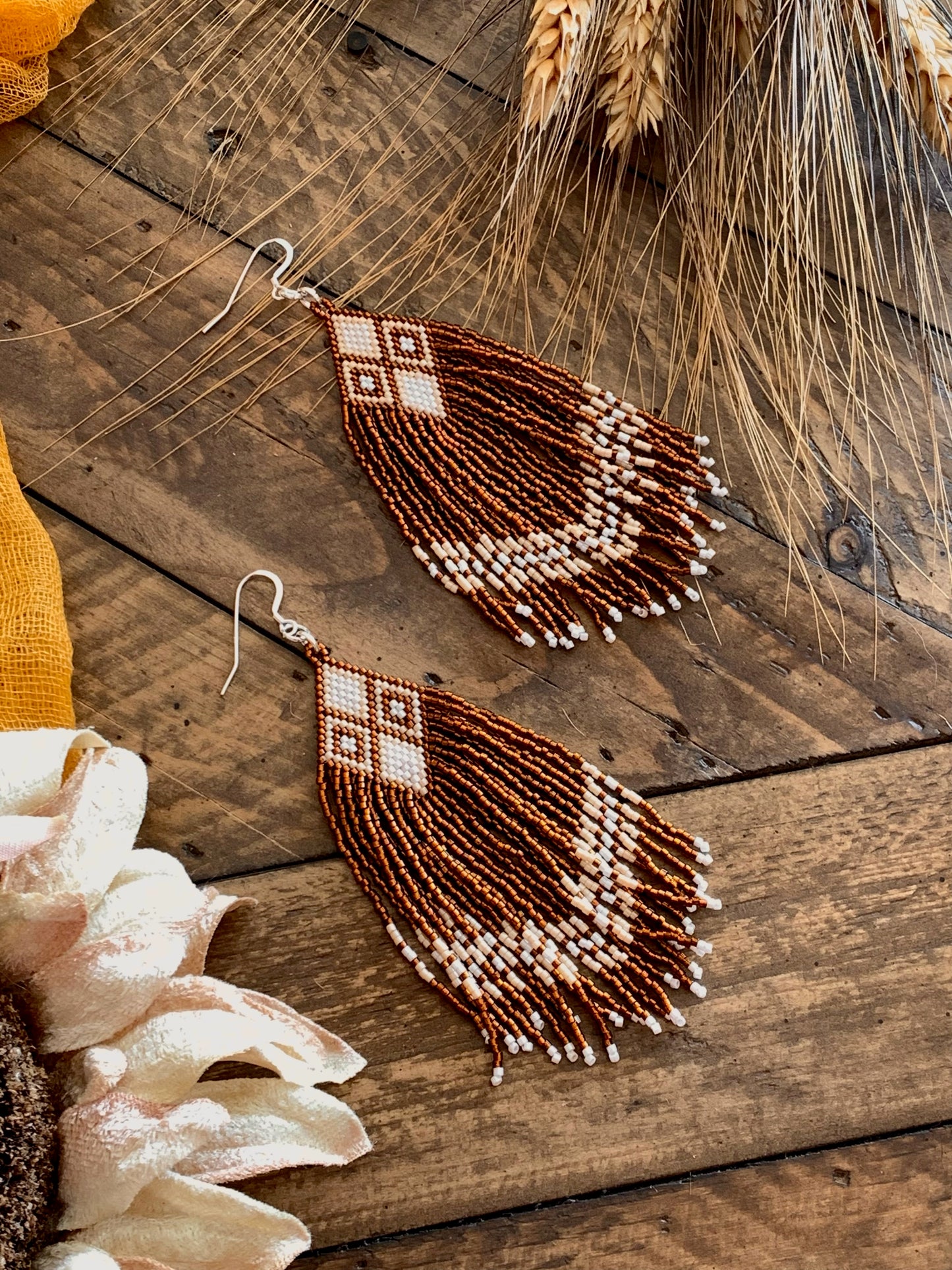Bronze Beauty Fringe Earrings
