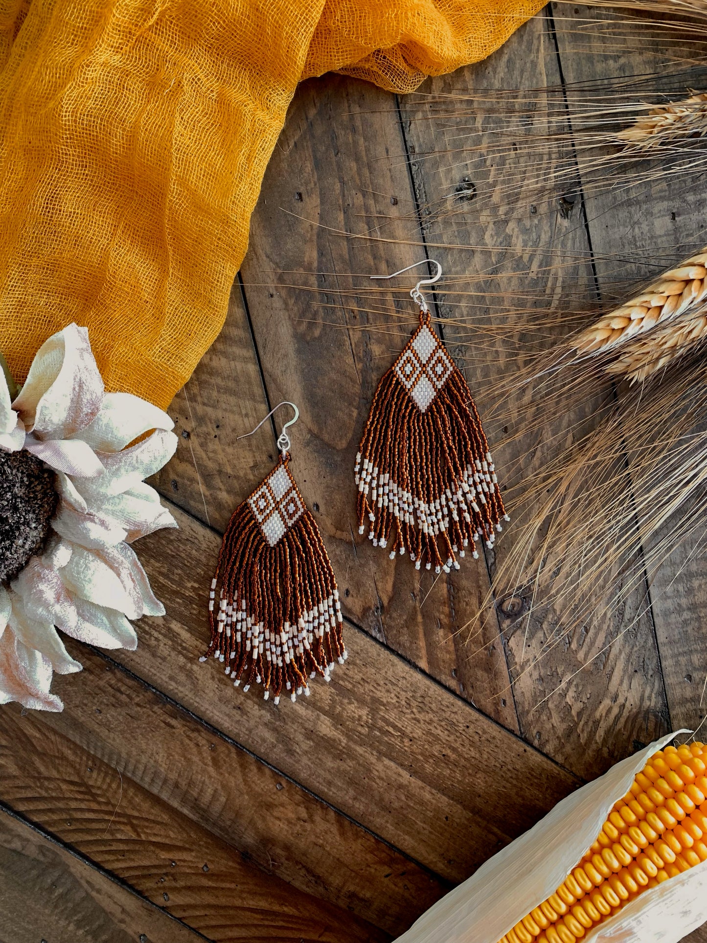 Bronze Beauty Fringe Earrings