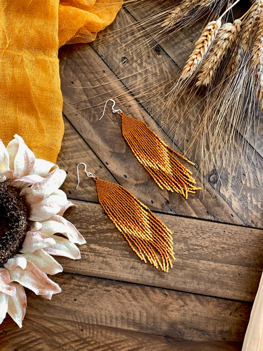 Autumn Whispers Fringe Earrings