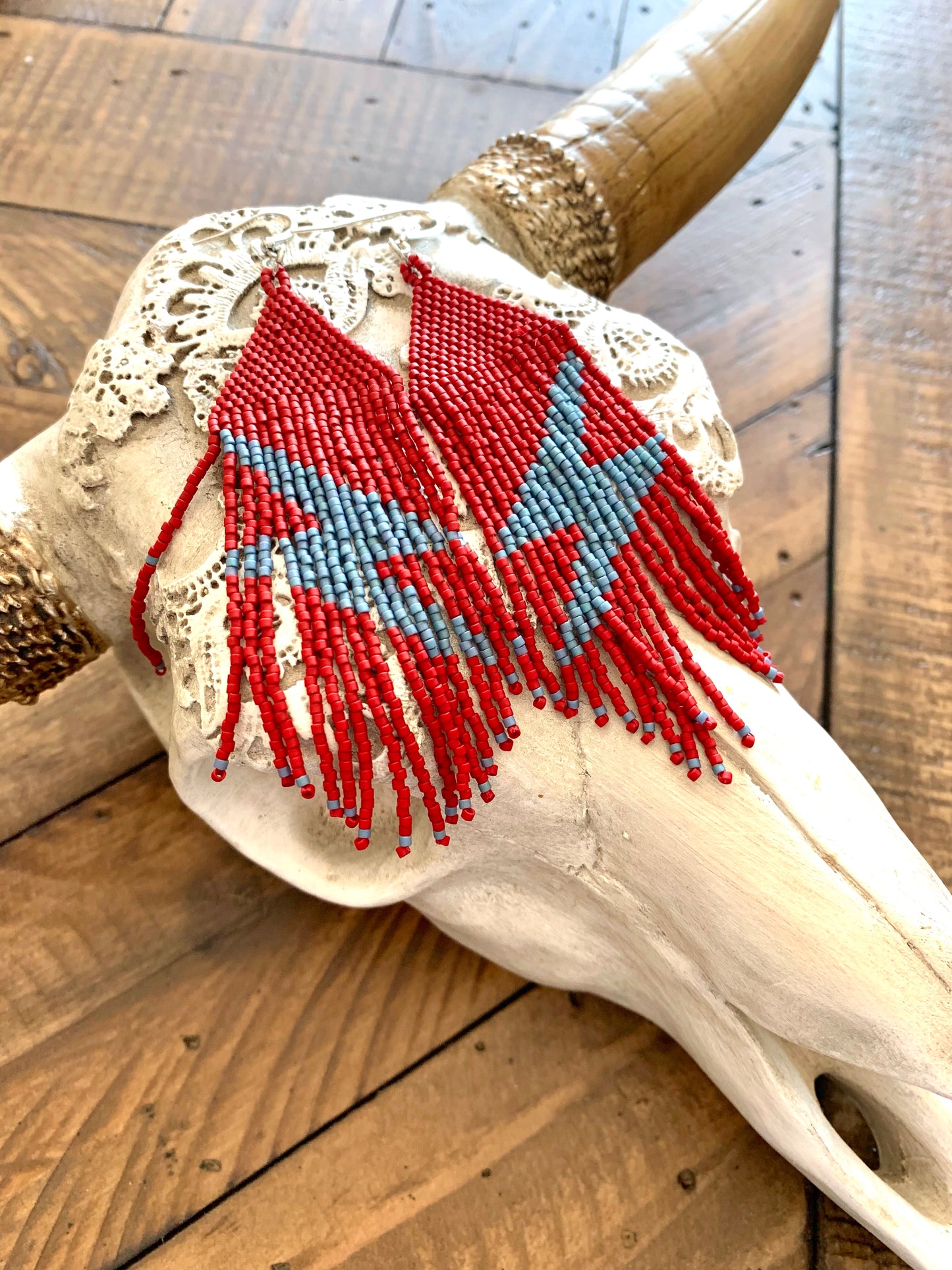 Liberty Bolts Fringe Earrings