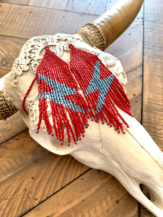 Liberty Bolts Fringe Earrings