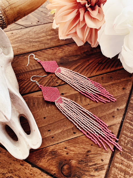 Rose Love Fringe Earrings