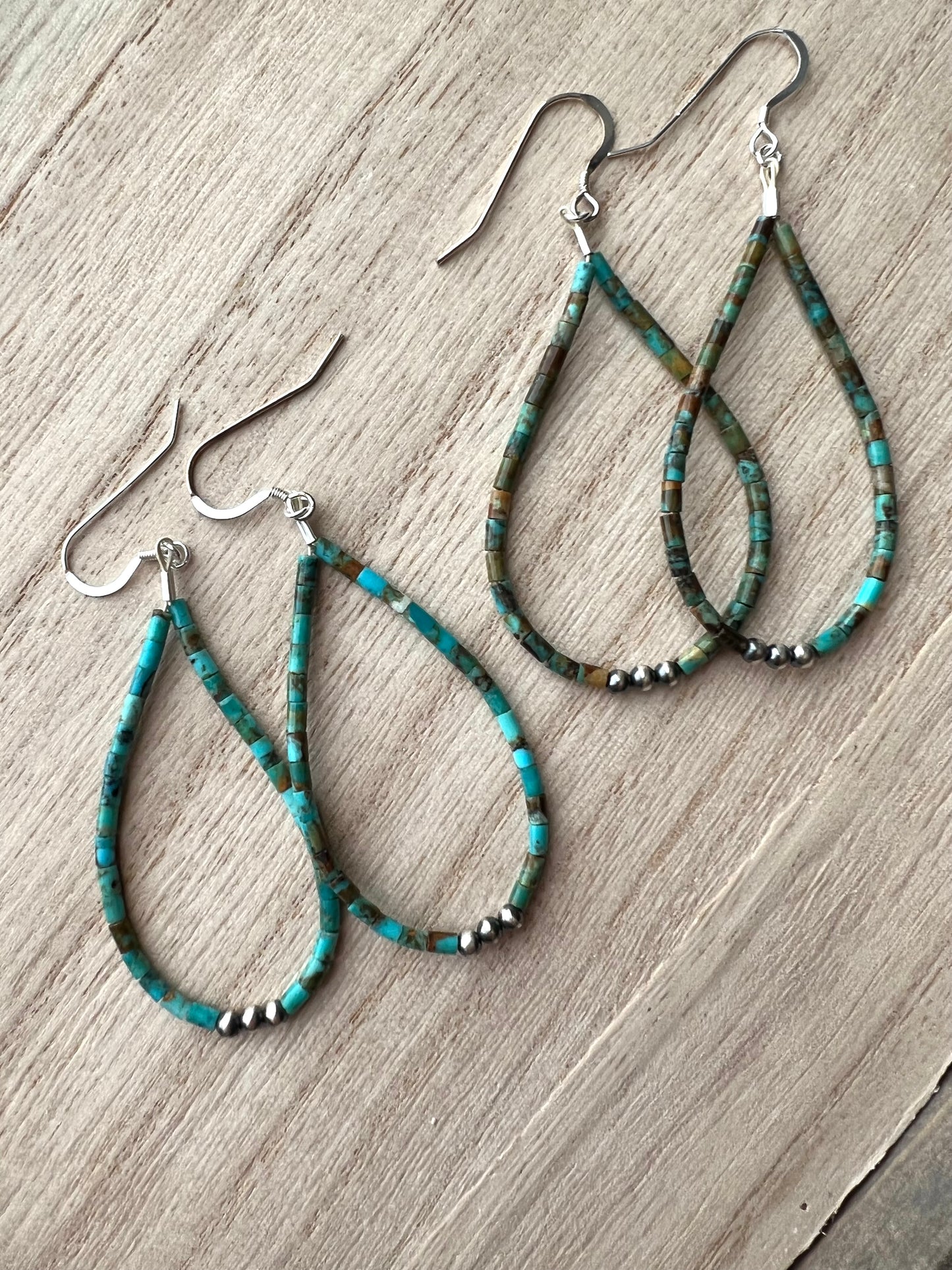 Turquoise  Pearl Teardrop Earrings