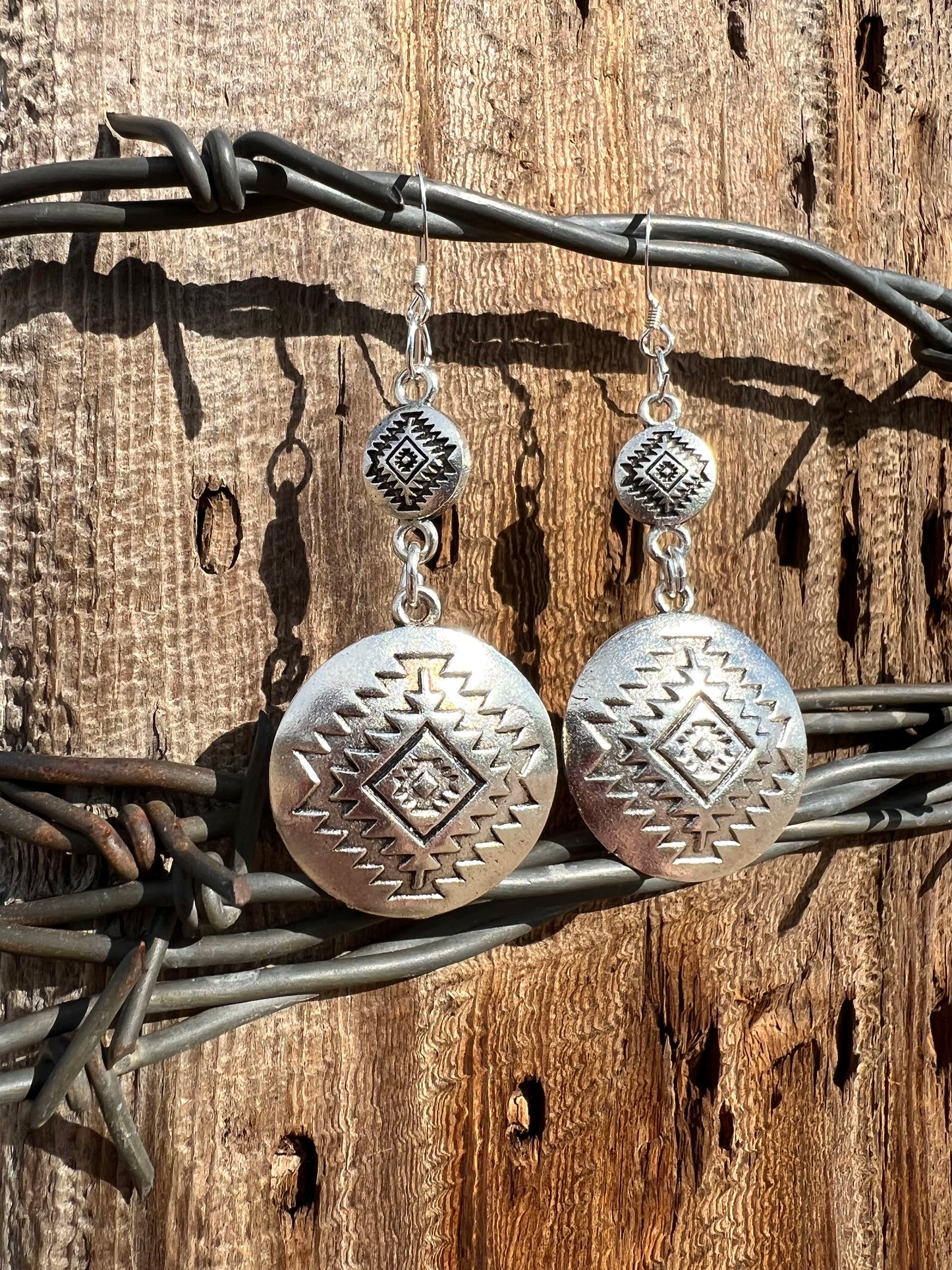 Aztec Concho Earrings