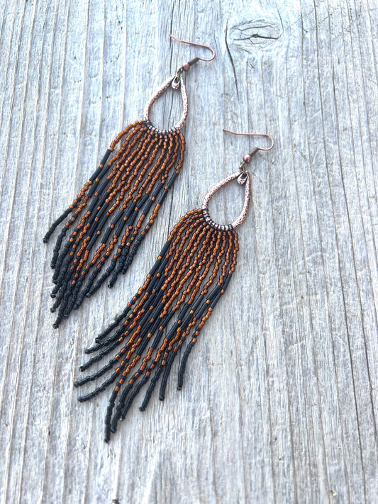 Copper Bronze Hoop Earrings