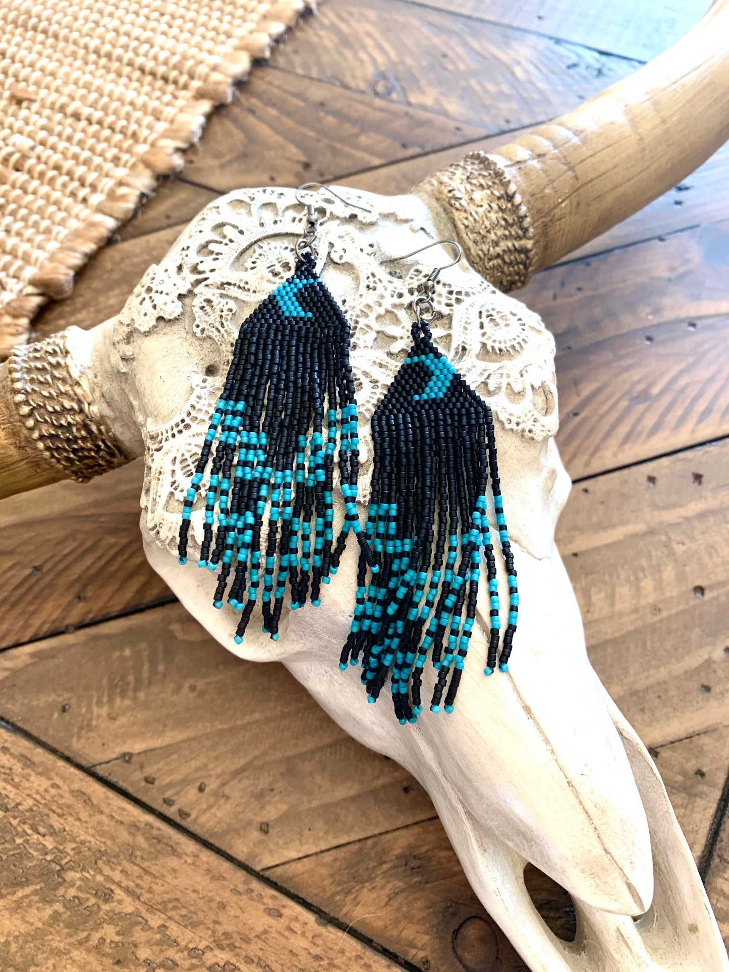 Blue Moon Fringe Earrings