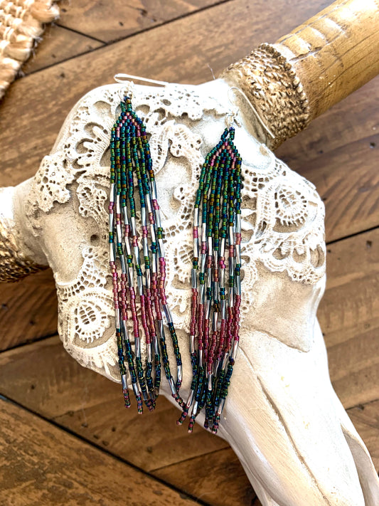Metallic Rodeo Fringe Earrings